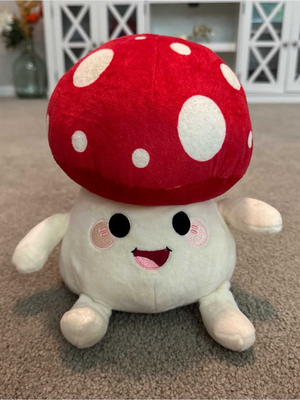 Honeymaru Mushroom Plush Stuffed Toy Rare 10” EUC